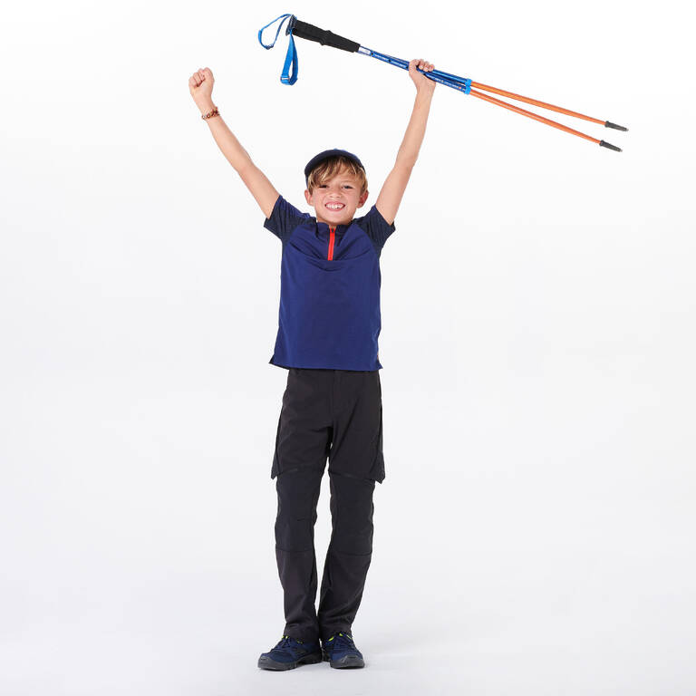 Kids' Hiking T-SHIRT MH550 Aged 7-15 Blue