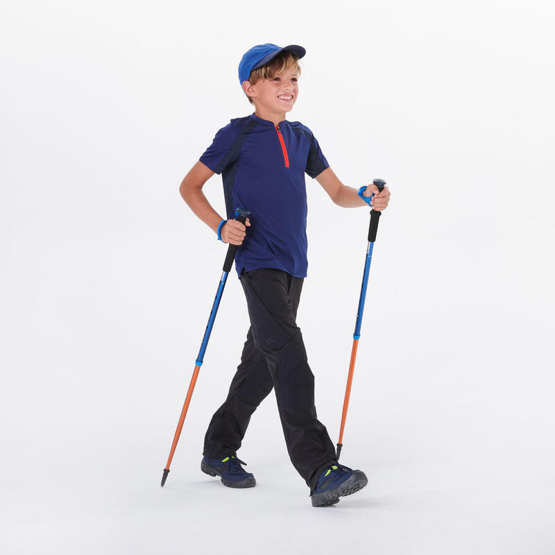 Kids' Hiking T-SHIRT MH550 Aged 7-15 Blue