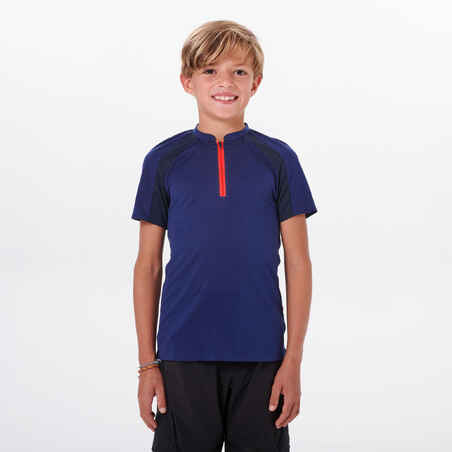 Kids' Hiking T-SHIRT MH550 Aged 7-15 Blue