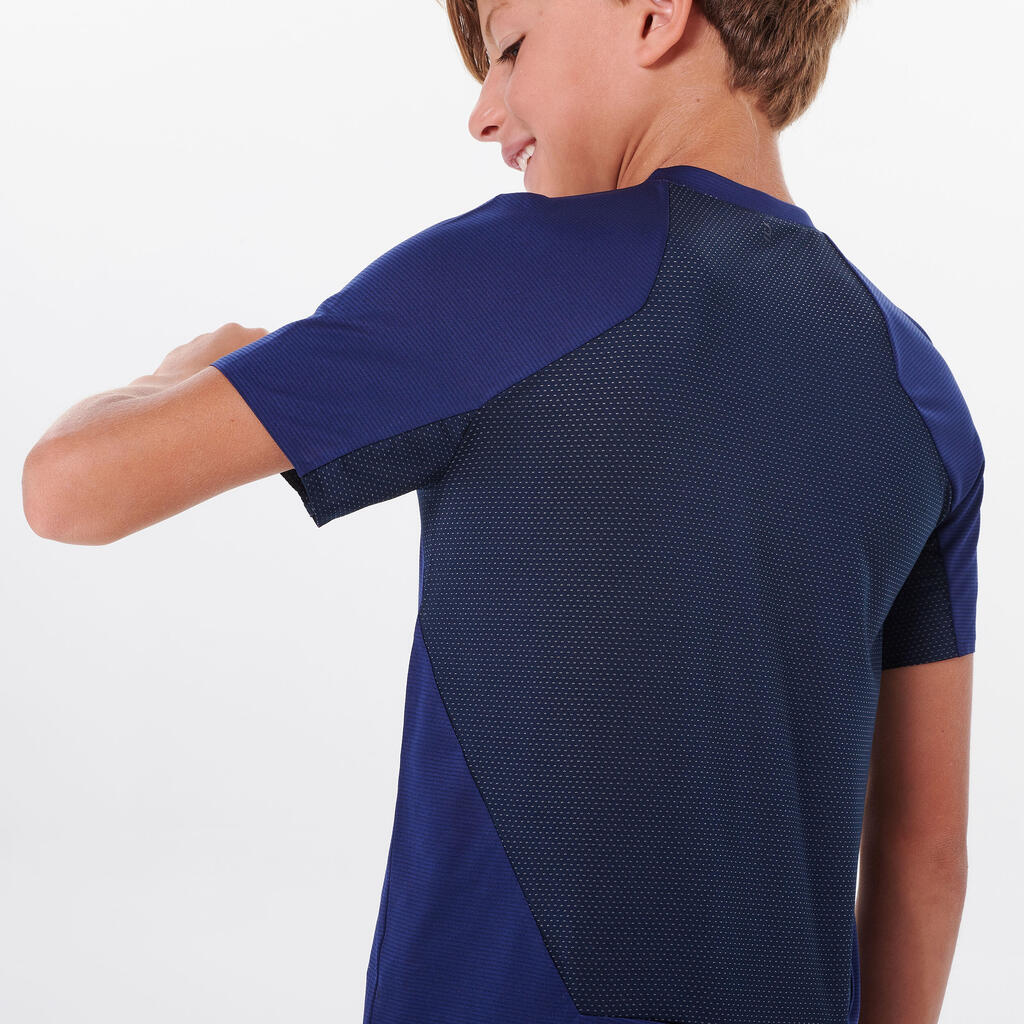 Detské turistické tričko MH550 od 7 do 15 rokov modré