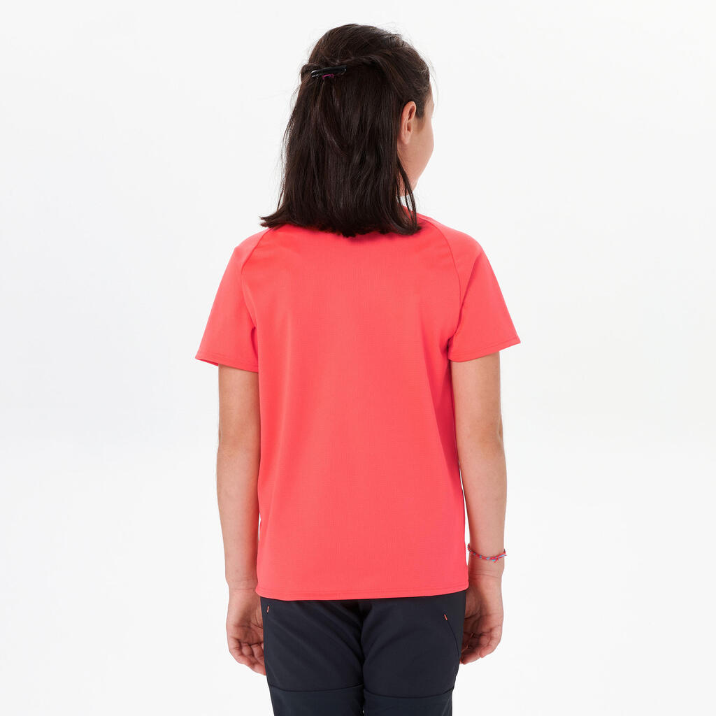 T shirt de randonnée - MH500 corail - enfant 7-15 ans