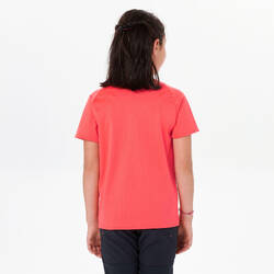 Kids' Hiking T-Shirt - MH500 Aged 7-15 - Coral