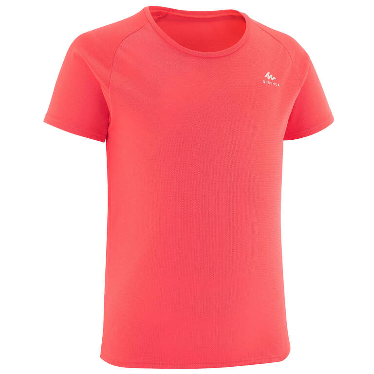 Kids' Hiking T-Shirt - MH500 Aged 7-15 - Coral