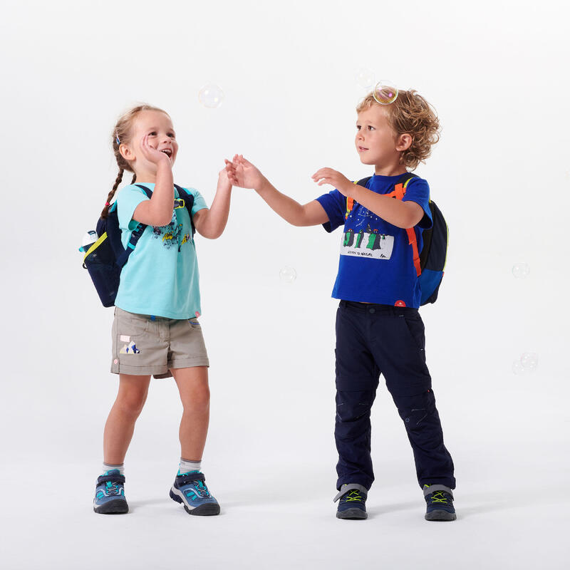 Wandelschoenen met klittenband voor kinderen NH100 blauw 24 tot 34
