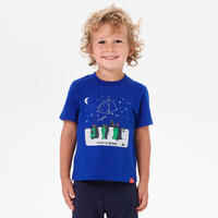 Kids' Hiking T-shirt MH100 2-6 Years - phosphorescent blue