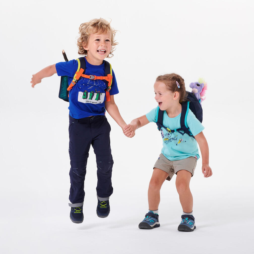 Chaussures de randonnée enfant avec scratch -  NH100 bleu - 24 à 34
