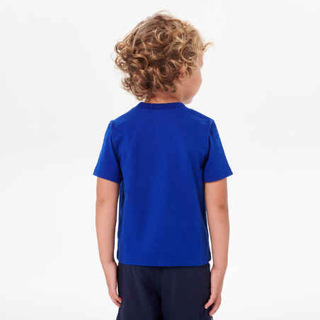 Kids' Hiking T-shirt MH100 2-6 Years - phosphorescent blue