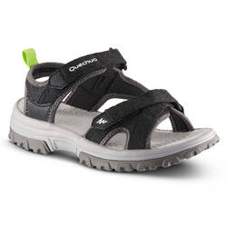 Kids’ Hiking Sandals MH120 TW  - Jr size 10 TO Adult size 6 - Black