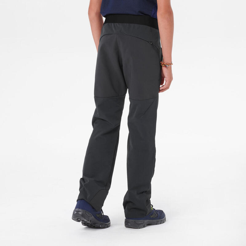 Pantalon de randonnée softshell enfant MH550 noir 7-15 ans
