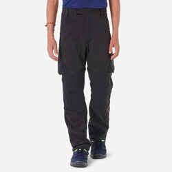 Kids’ Modular Hiking Trousers MH500 ONEZIP Aged 7-15 - Black