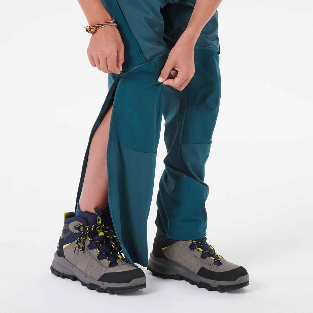 Zip-Off-Hose Kinder Wandern Gr. 122–170 - MH500 schwarz 