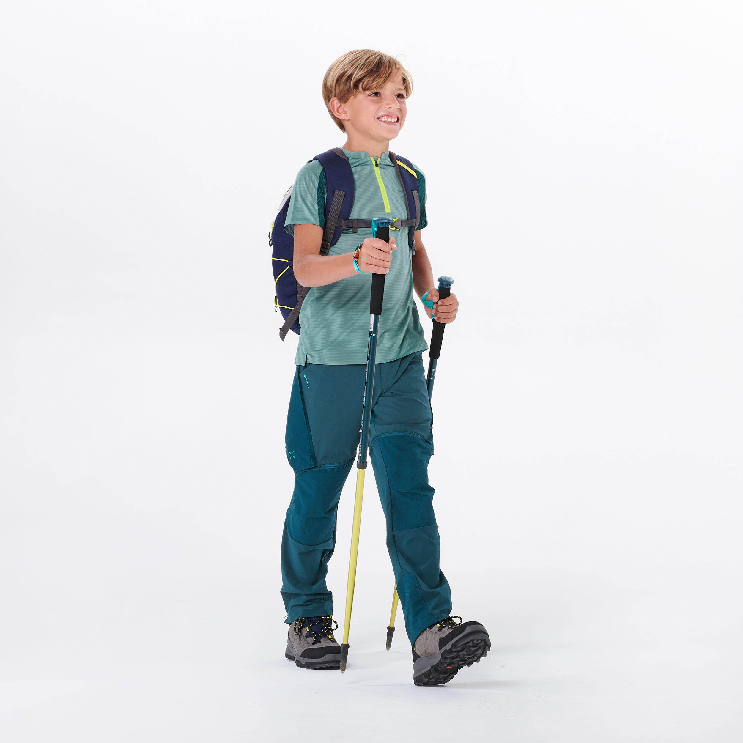 Kids’ Modular Hiking Trousers MH500 Aged 7-15 Dark Petrol 4/13