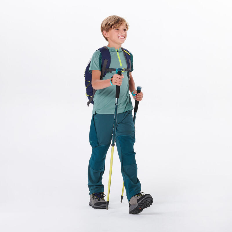 Pantalon de randonnée modulable enfant MH500 pétrole sombre 7-15 ans