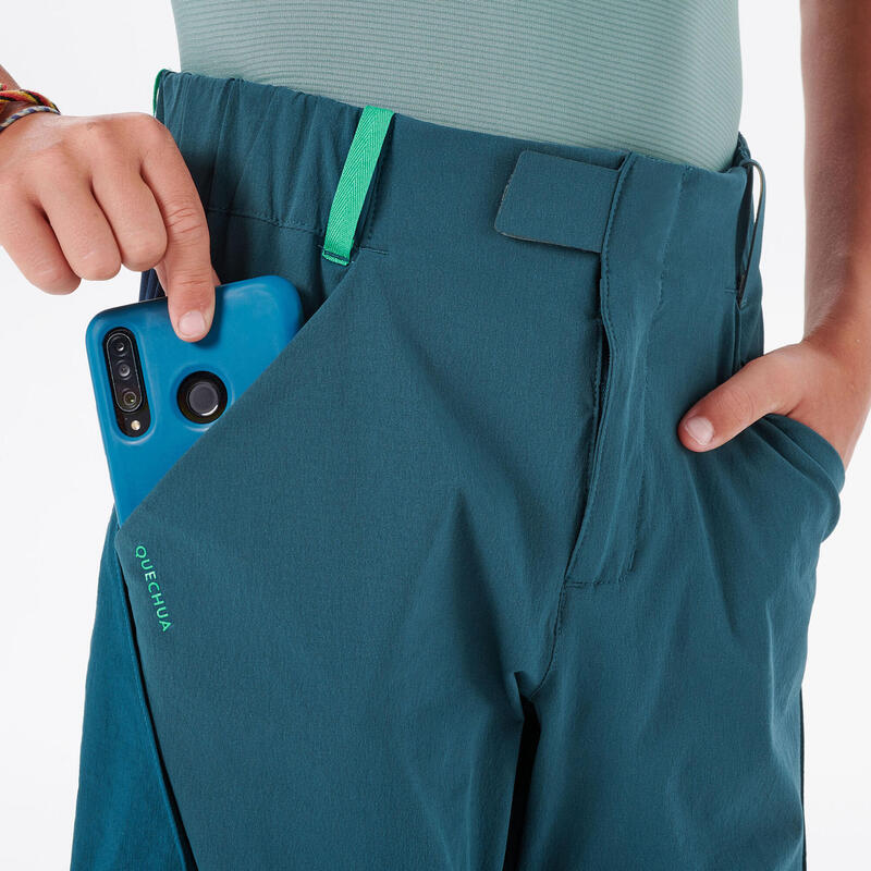 Pantalon modulabil Drumeție MH500 Albastru Copii 7 -15 ani