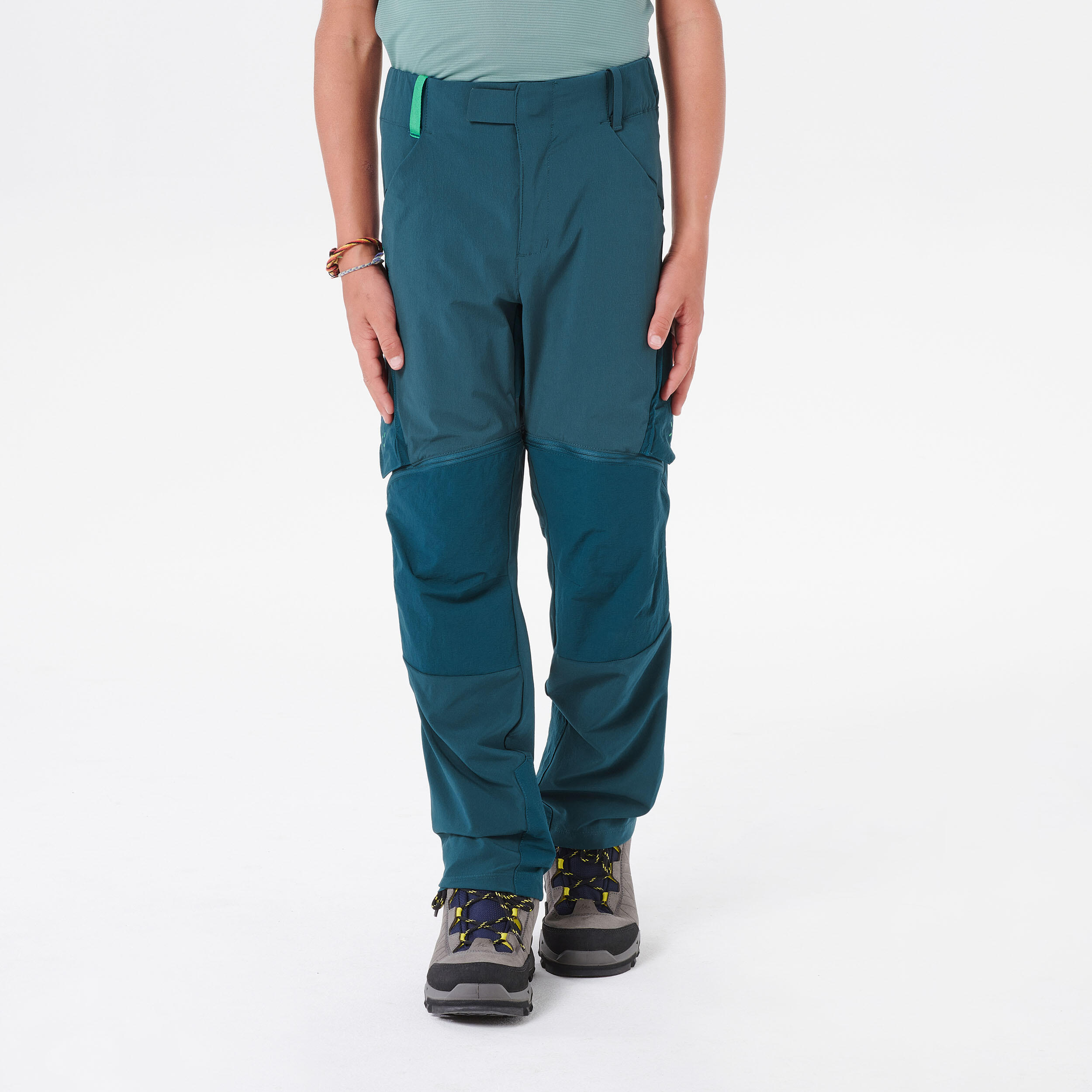 Kids’ Modular Hiking Trousers MH500 Aged 7-15 Dark Petrol 5/13