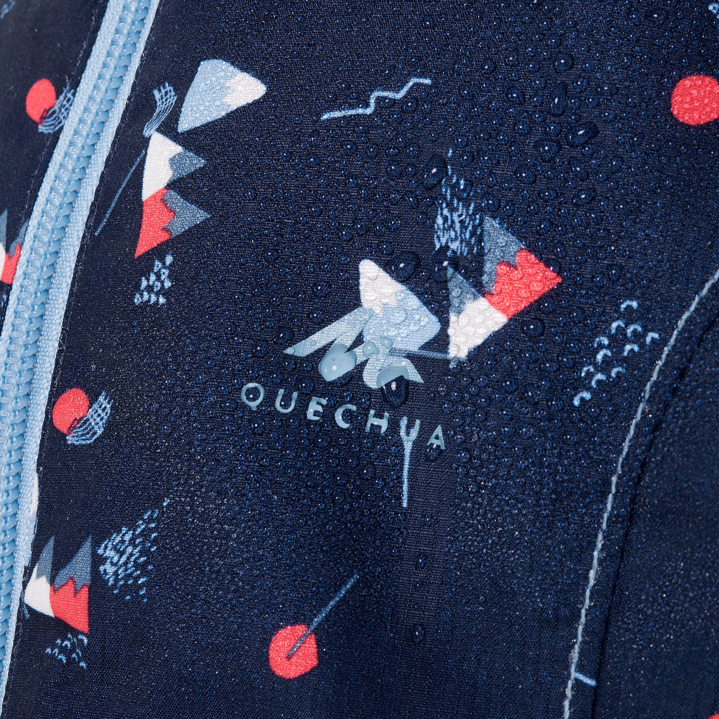 Manteau de randonnée imperméable enfant - MH 500 bleu - QUECHUA