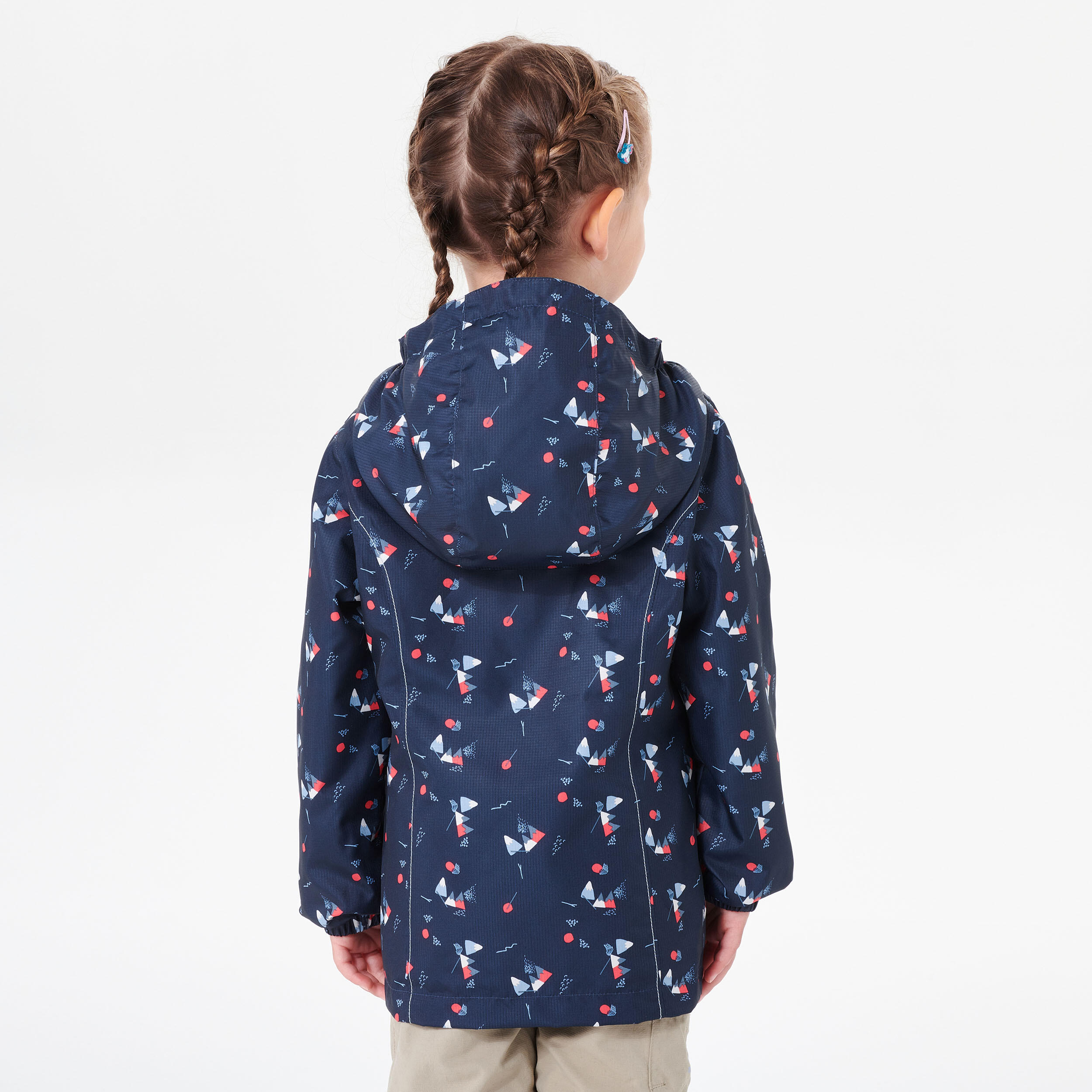 Kids’ Hiking Jacket - MH 500 Navy Blue - QUECHUA