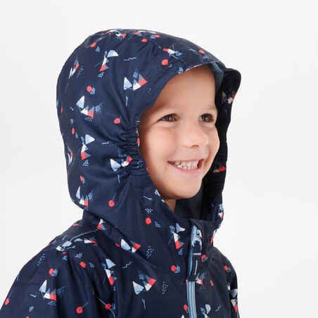 Chaqueta impermeable de montaña y trekking NIños 2-6 años Quechua MH500 azul