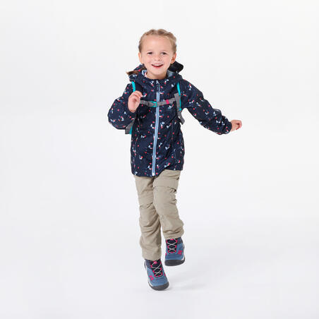 Куртка MH500 для туризму водонепроникна для дітей 2-6 років синя