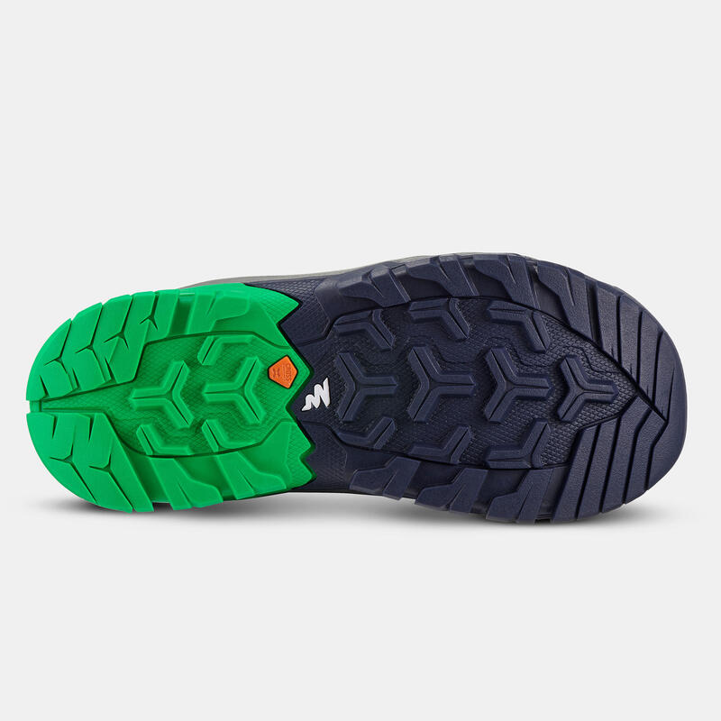 Scarpe trekking bambino CROSSROCK impermeabili blu-verde