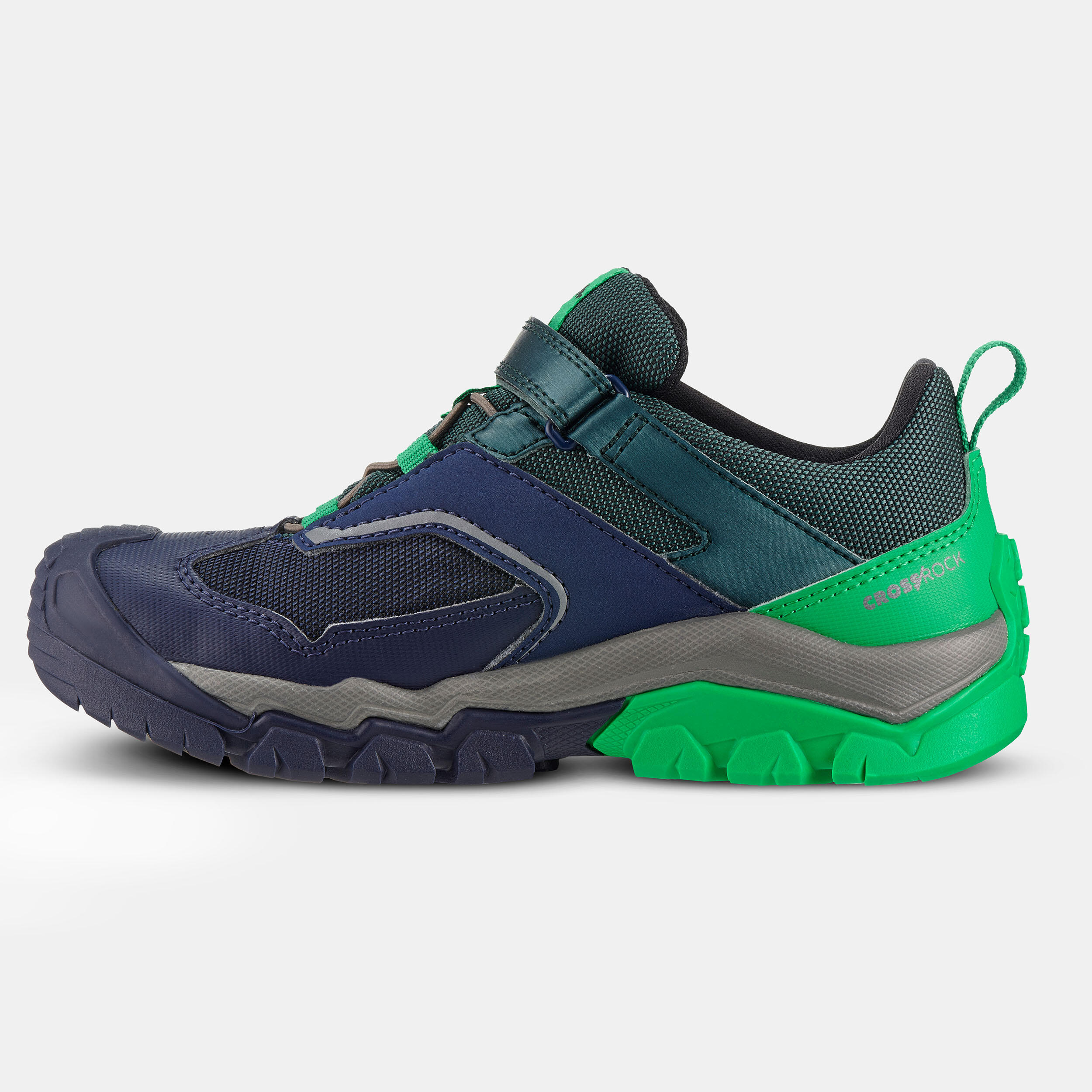 Chaussures de randonnée avec fermeture autoagrippante enfant – Crossrock vert - QUECHUA