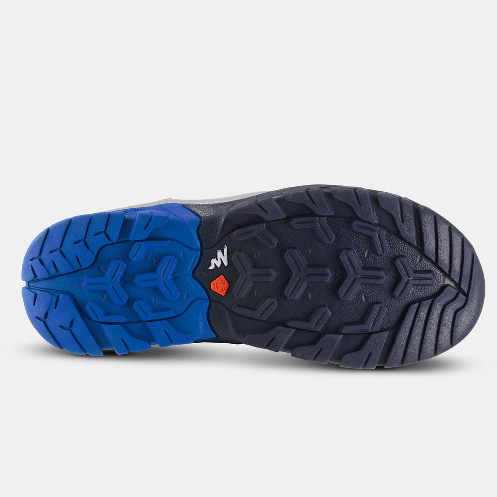 Detská nepremokavá turistická obuv Crossrock šnurovacia 35-38 modrá