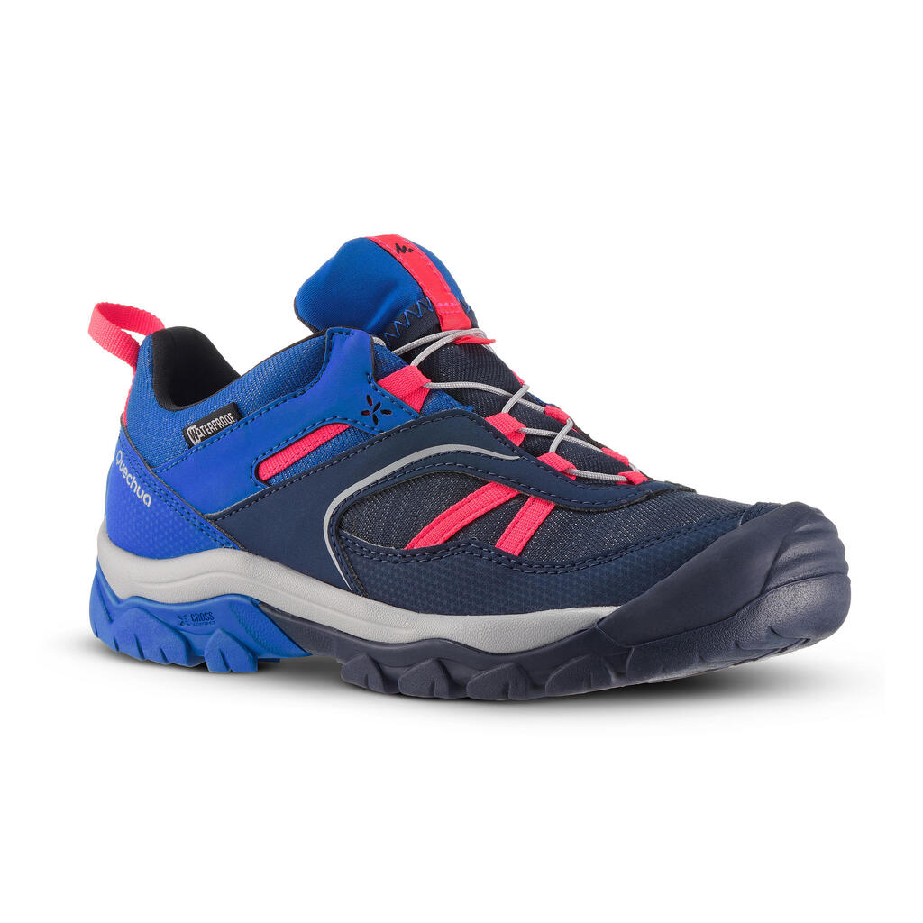 Wanderschuhe Crossrock mit Schnürung Wasserdicht Kinder Gr. 35–38 blau