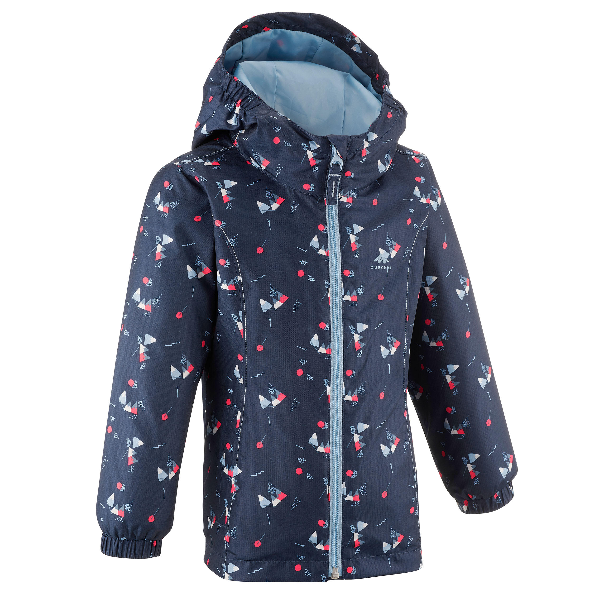 Kids’ Hiking Jacket - MH 500 Navy Blue - QUECHUA