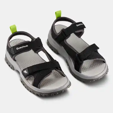 Kids’ Hiking Sandals MH120 TW  - Jr size 10 TO Adult size 6 - Black