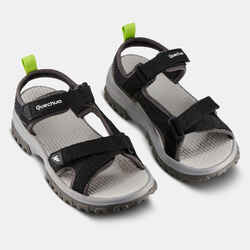 Kids’ Hiking Sandals MH120 TW  - Jr size 10 TO Adult size 6 - Black