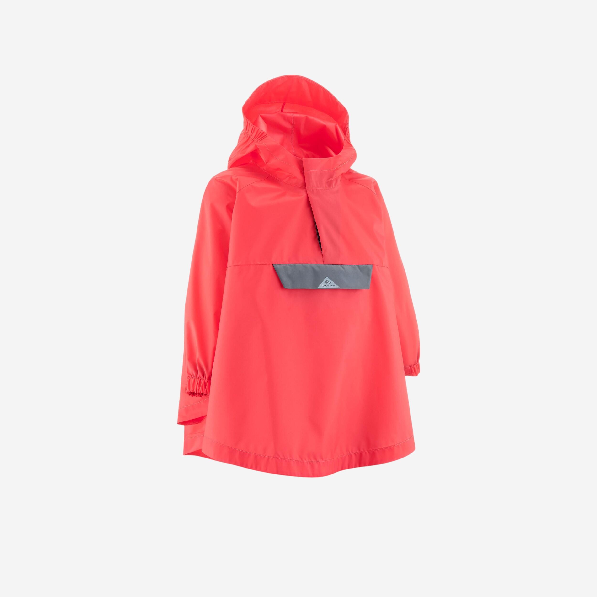 QUECHUA Regenponcho Kinder Gr. 92–116 Bergwandern - MH100 rosa 