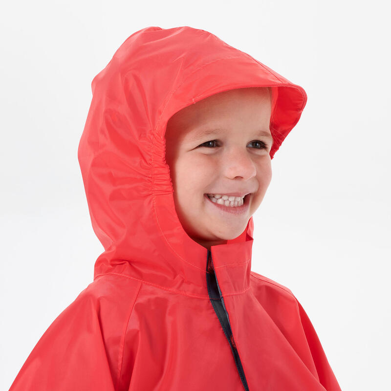 Poncho impermeable montaña y trekking Niños 2-6 años Quechua MH100 naranja