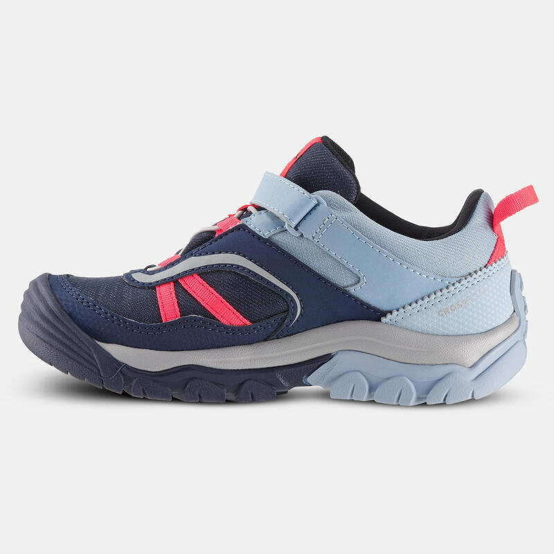 Chaussures imperméables de randonnée enfant -CROSSROCK bleu rose - 28 AU 34