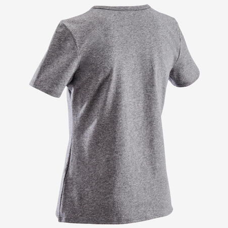 T-shirt basique enfant imprimé graphique gris foncé