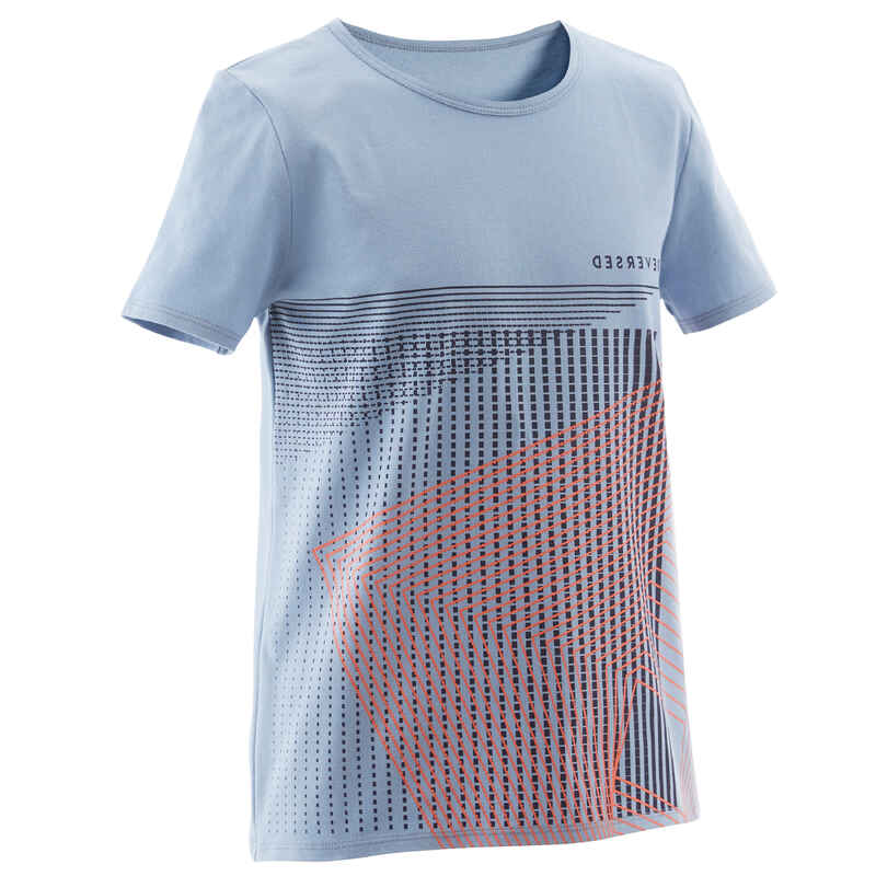 T-Shirt Basic Kinder hellblau mit Print T-Shirt Basic Kinder hellblau mit Print