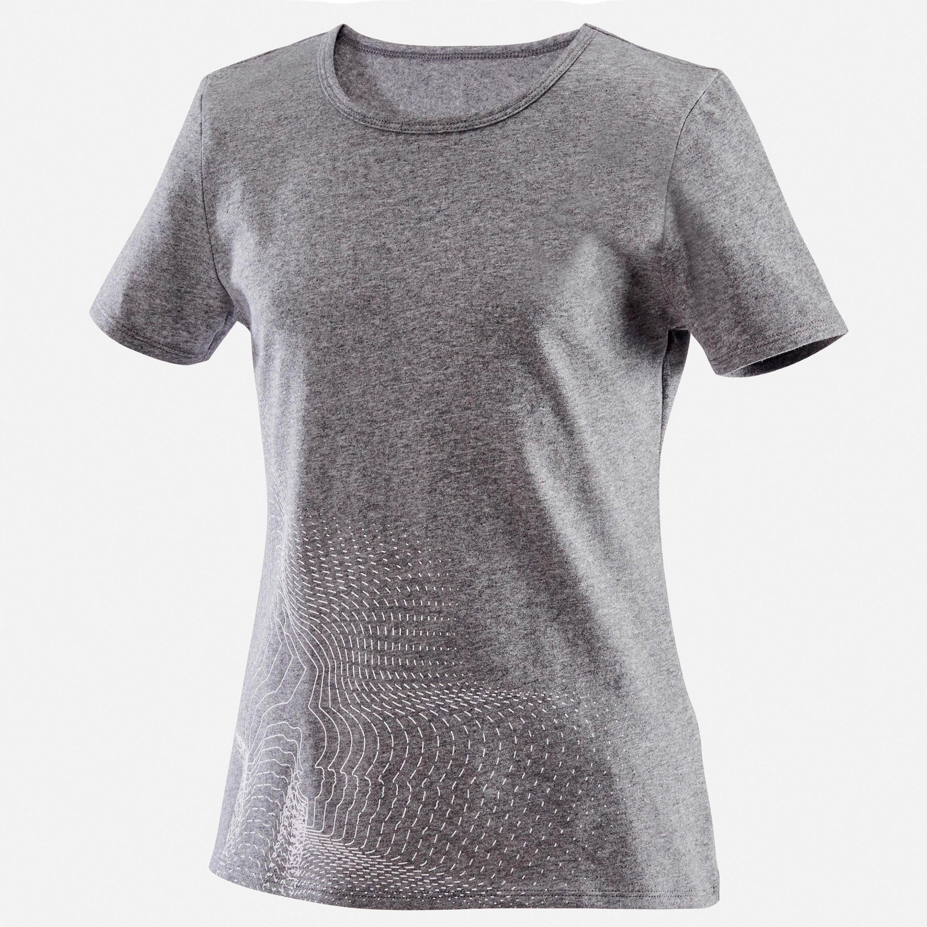 Camiseta gimnasia deportiva manga corta reciclada Niños Domyos 100 gris oscuro 6/8