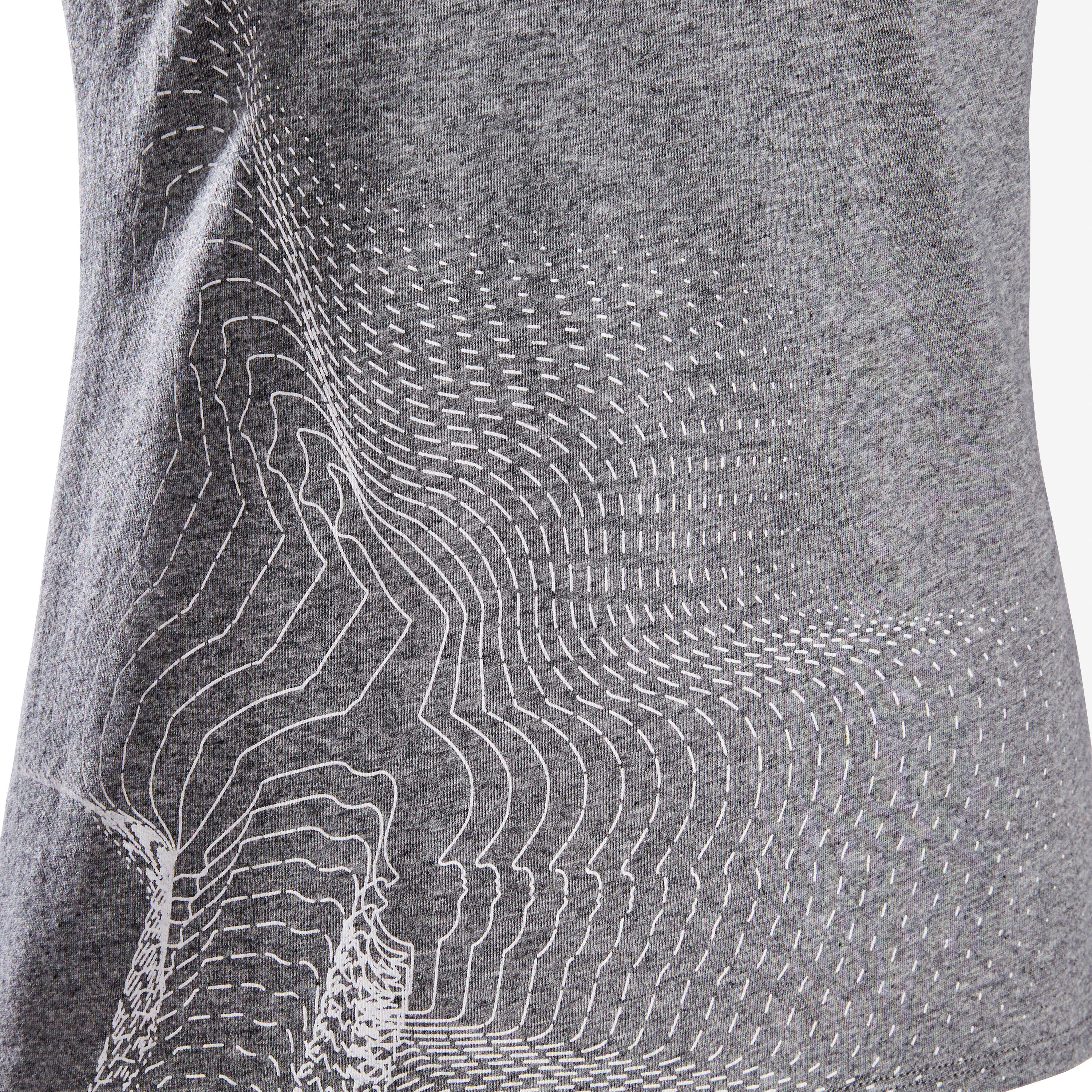 Camiseta gimnasia deportiva manga corta reciclada Niños Domyos 100 gris oscuro 4/8