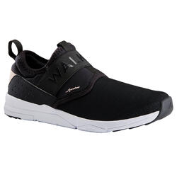 Wandelschoenen voor sportief wandelen PW 160 Slip-On zwart