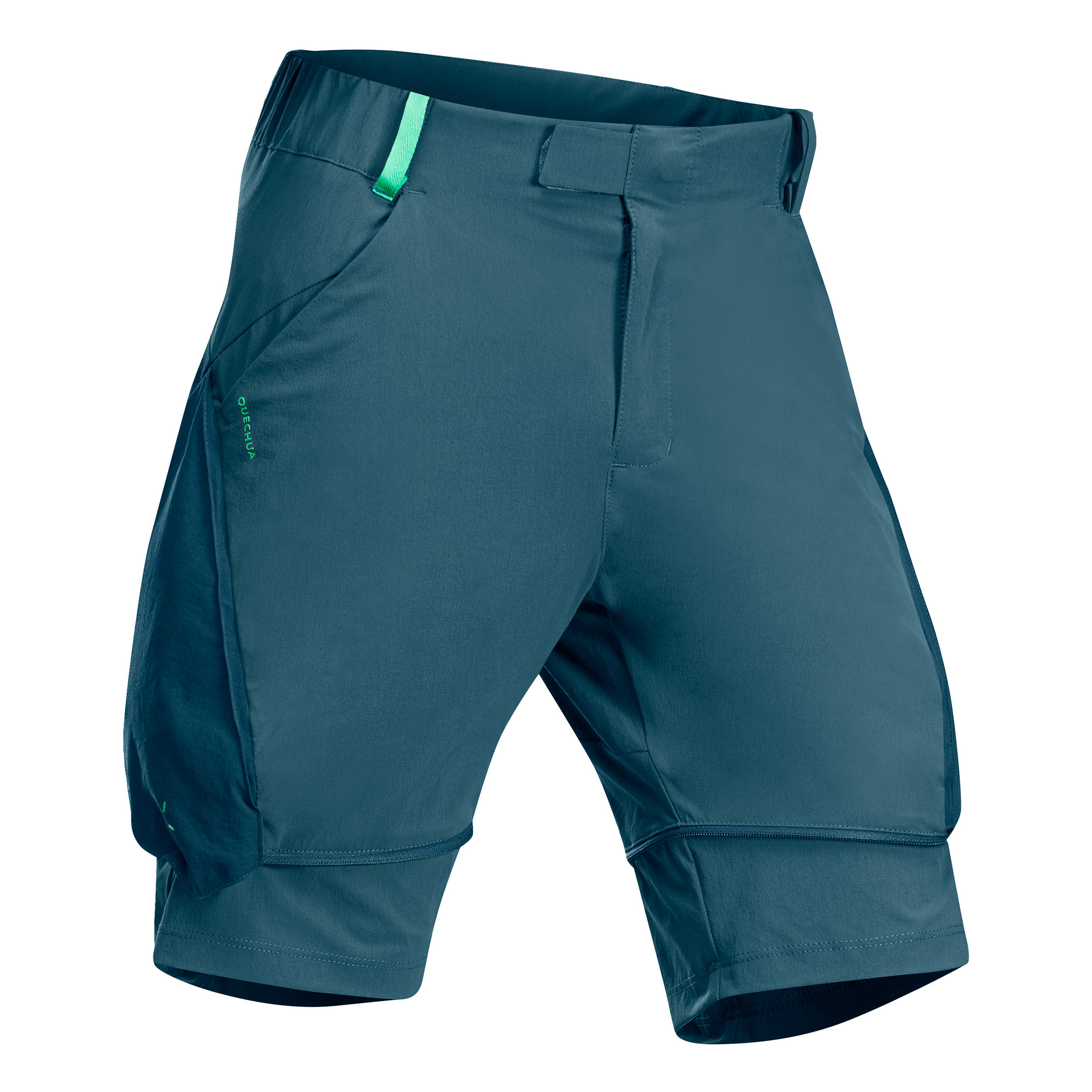 Kids’ Modular Hiking Trousers MH500 Aged 7-15 Dark Petrol 3/13