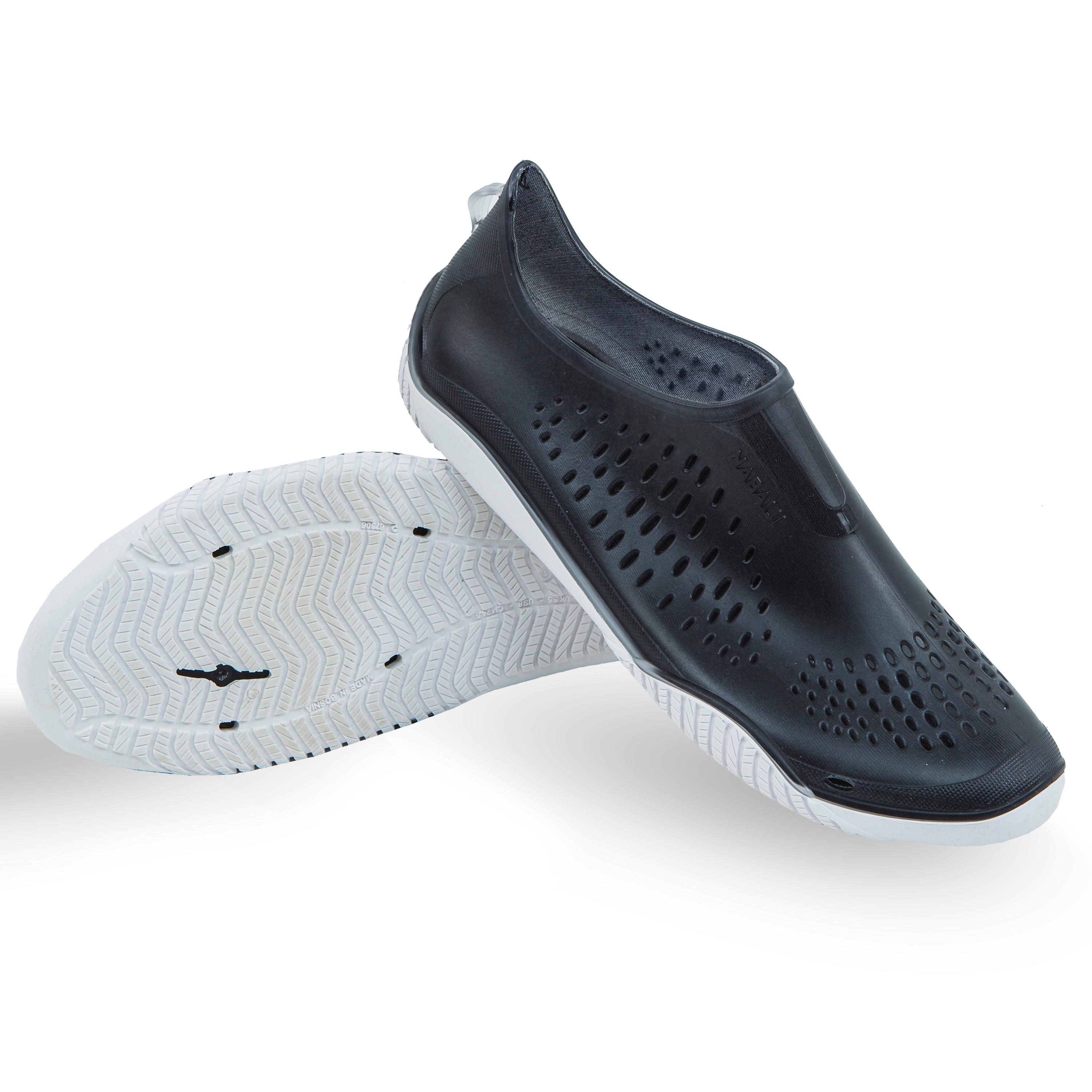 chaussures aquatiques aquabike-aquagym fitshoe noir - nabaiji