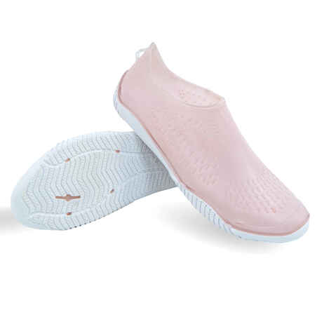 Svetlo rožnati čevlji za vodno vadbo FITSHOE 