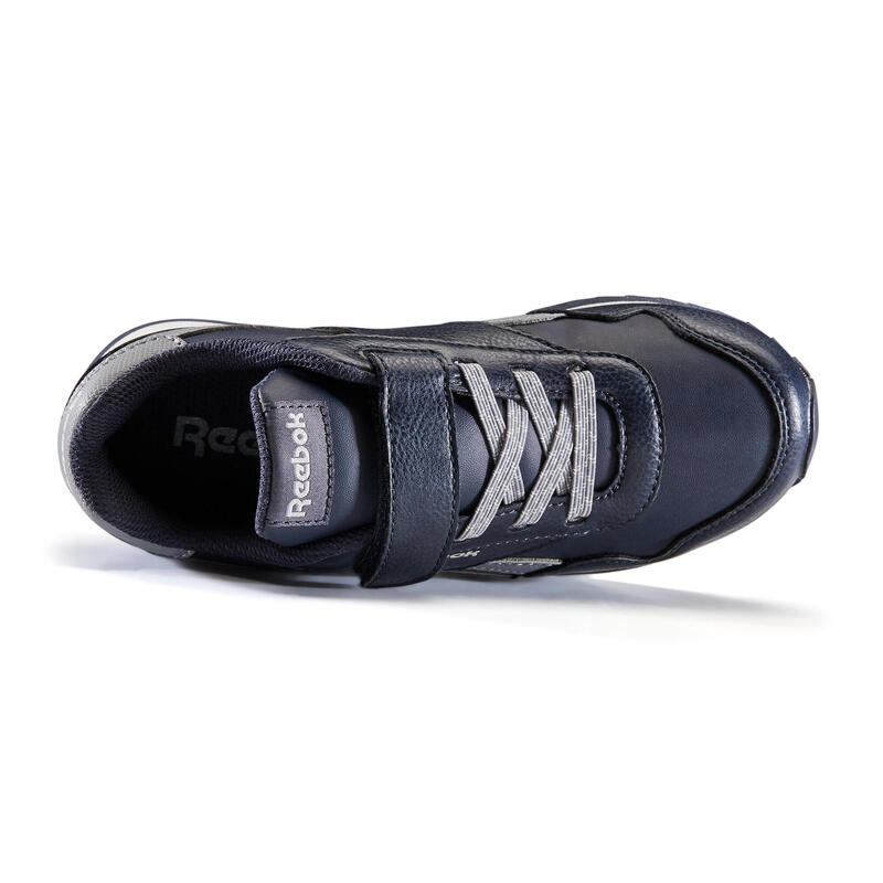 Dětské boty na suchý zip na aktivní chůzi Classic tmavě modro-šedé