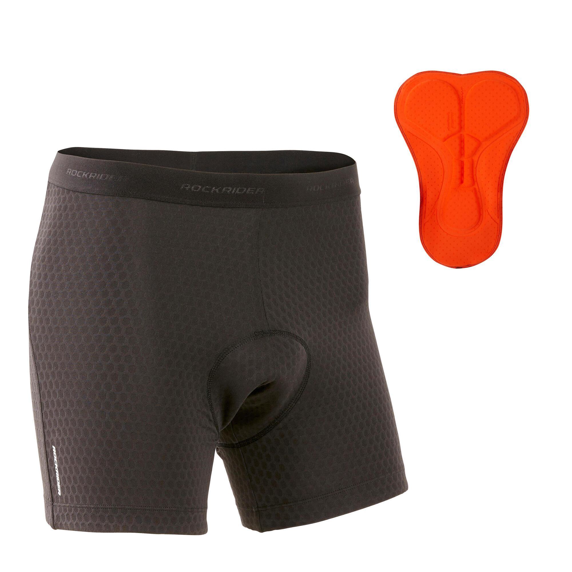 CULOTTE CICLISMO MTB INTERIOR HOMBRE ROCKRIDER ST 500 NEGRO