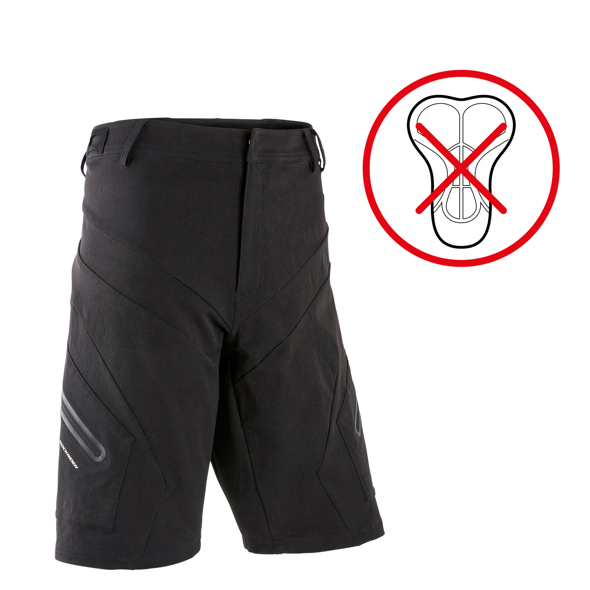 Men's Mountain Biking Shorts - Expl 700 Black - ROCKRIDER