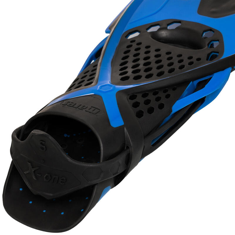 Palmes de snorkeling X-one junior enfant noir et bleu