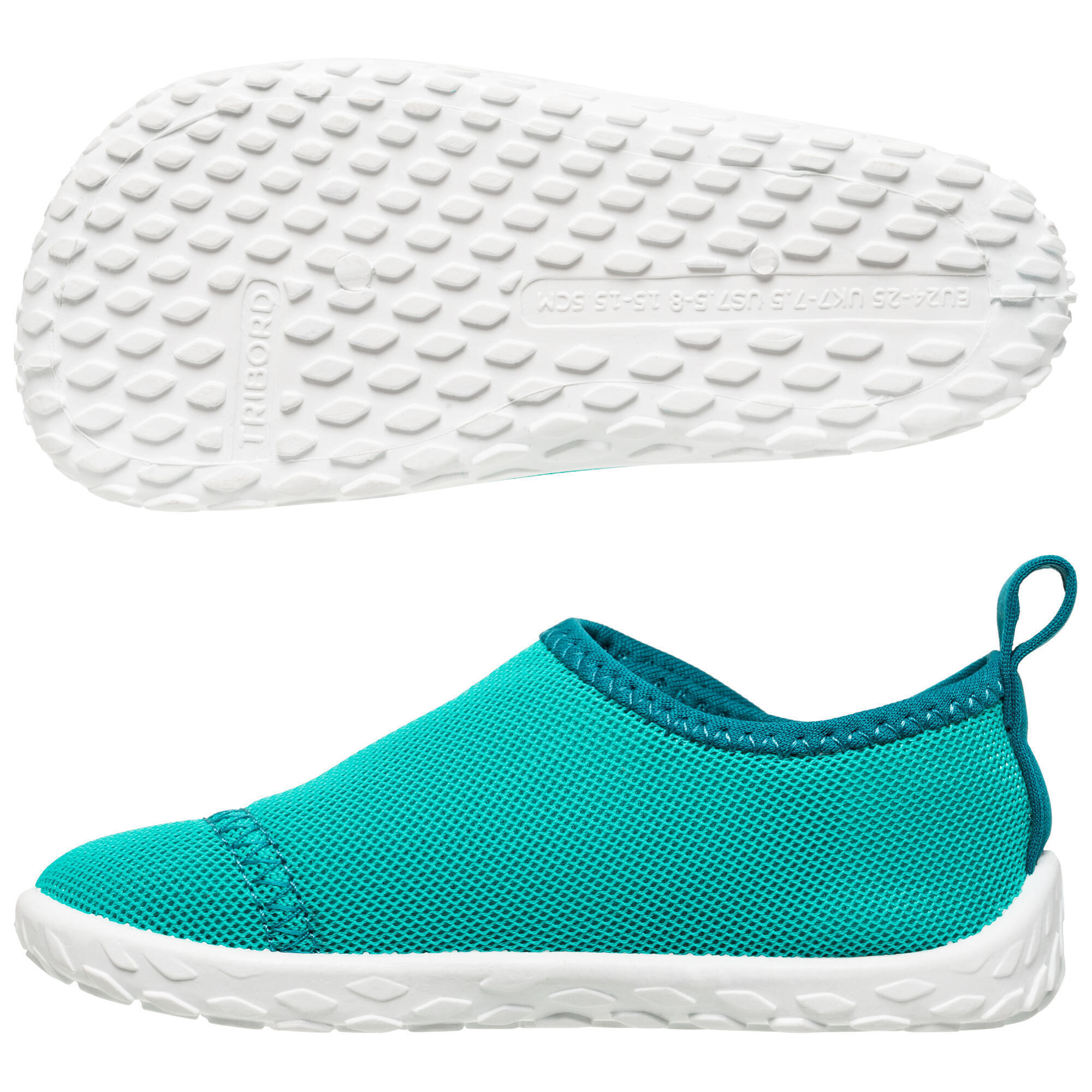 Chaussures aquatiques Bébé - Aquashoes 100 Turquoise 4/12