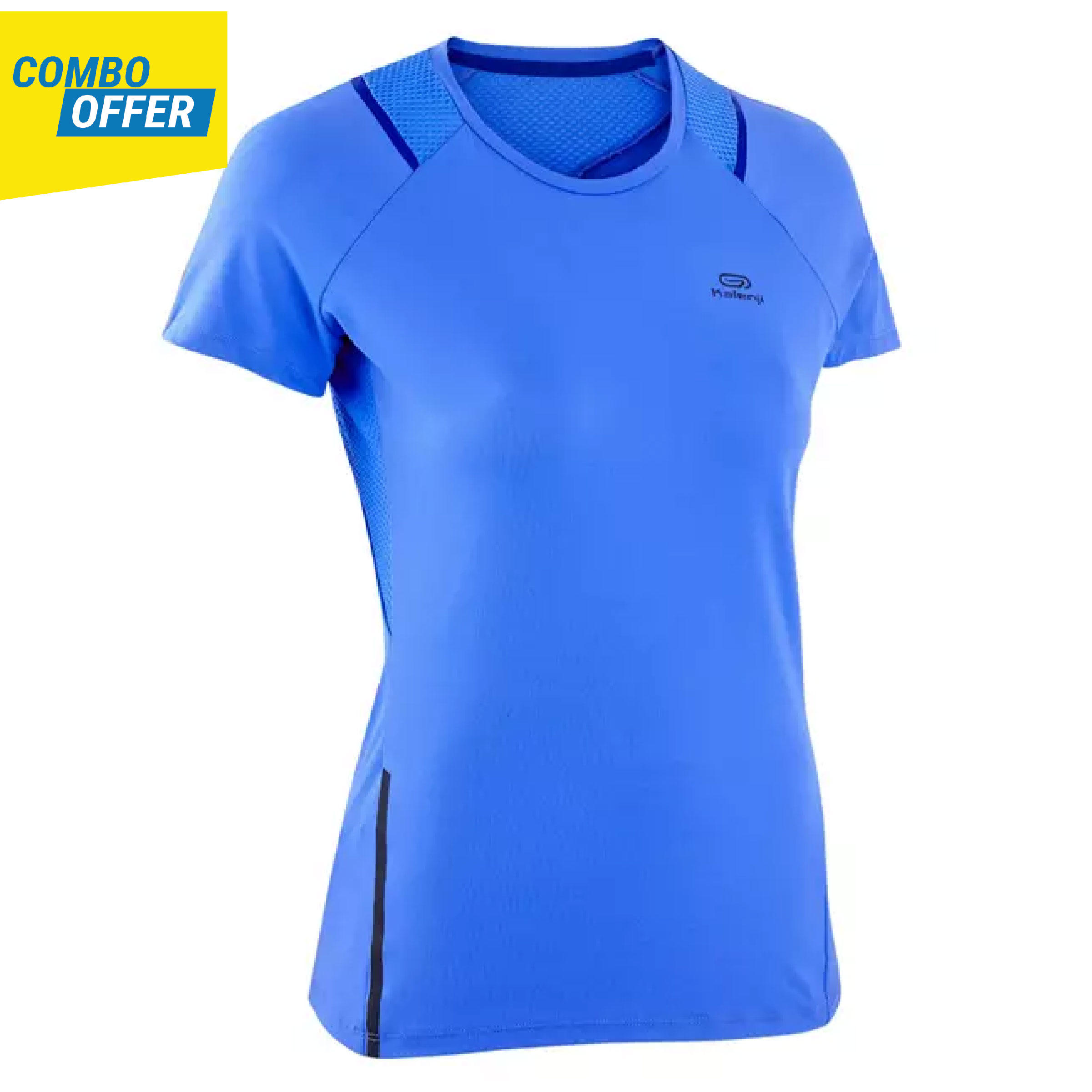 RUN DRY + WOMEN'S RUNNING T-SHIRT - BLUE 3/14