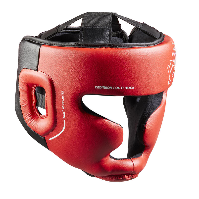 CASQUE INTÉGRAL DE BOXE ENFANT 500 ROUGE