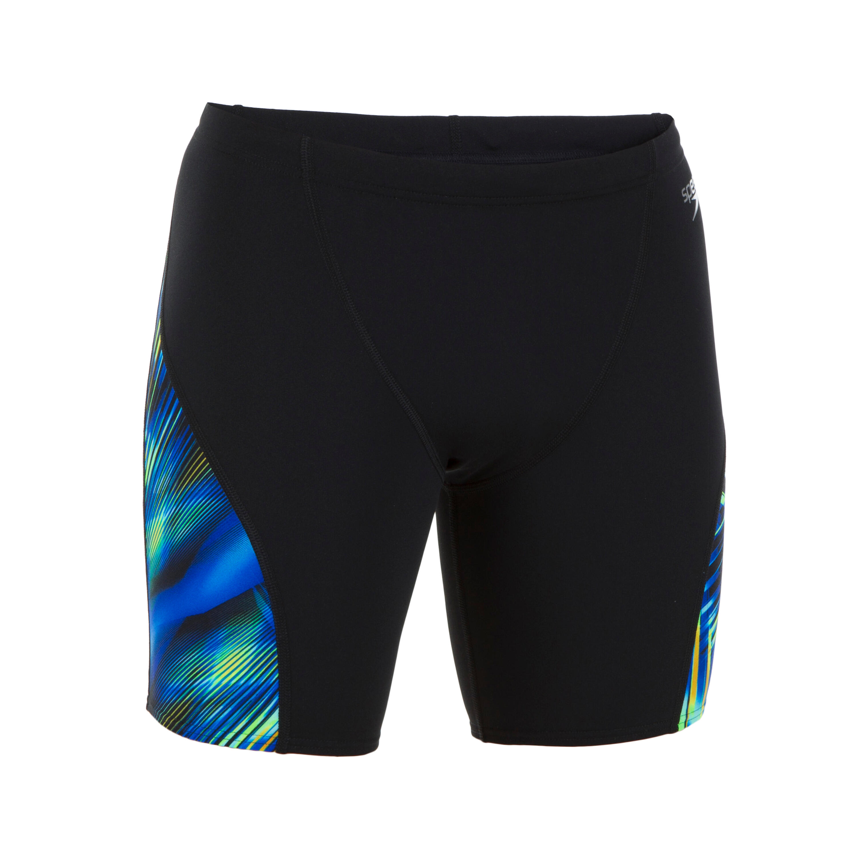 MEN'S LONG SWIMMING BOXERS SPEEDO - BLACK MULTICOLOUR 4/4