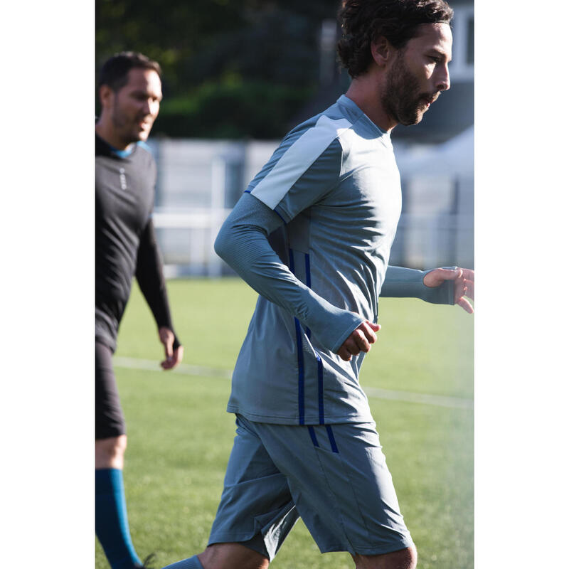 Camiseta térmica fútbol manga larga Adulto Kipsta Keepdry 500 blanco